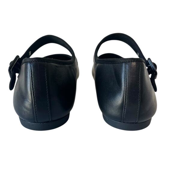 Everlane The Day Mary Jane Buckle Ballet Flat Black Leather Almond Toe Size 9 - Picture 9 of 11